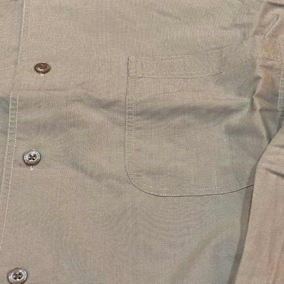 Mens Beige Long Sleeve Button Down Dress Shirt German Brand Horst Dusseldorf - Picture 7 of 11